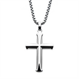 Stainless Steel Apostle Cross Pendant Necklace