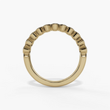 14K Yellow Gold Contemporary Natural Diamonds Band
