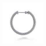Sterling Silver 30Mm Medium Popcorn Bujukan Hoops