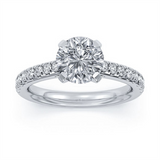 14K White Gold 2.03Ct Round Lab Grown Diamond Classic Engagement Ring