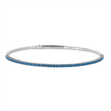 Sterling Silver December Birthstone Flex Bracelet
