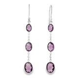 Sterling Silver Amethysts Dangle Earrings