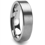 Tungsten Carbide ‘Messalina’ 6mm Flat Brushed Finish Wedding Band