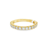 14K Yellow Gold Classic Natural Diamonds Band