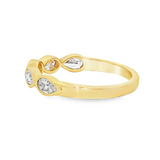 18K Yellow Gold Contemporary Natural Diamonds Band