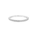 14K White Gold Classic Natural Diamonds Band