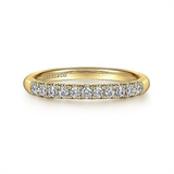 14K Yellow Gold Classic Natural Diamonds Band