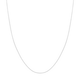 14K White Gold 18 Inches Cable Chain