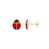 JT ESTATE 10K Yellow Gold Ladybug Stud Earrings