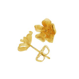 JT ESTATE 24K Yellow Gold Cherry Blossom Studs