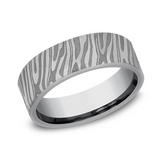Gray Tantalum ‘The Tiger Stripe’ 7mm European Comfort Fit Wedding Band
