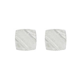 JT ESTATE Sterling Silver Square Satin Cuff Links
