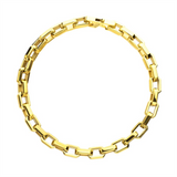 8Mm Polished Finish 18K Yellow Gold IP Steel Paperclip Chain Bracelet