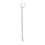 JT ESTATE 14K White Gold Long Dangle Natural Diamond Earrings