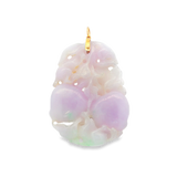 JT ESTATE 14K Yellow Gold Jade Free Form Pendant