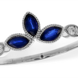 14K Yellow Gold Marquise Sapphire Enhancer Ring
