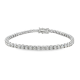 18K White Gold Natural Diamonds Tennis Bracelet