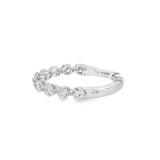 14K White Gold Lab Grown Diamonds Modern Band