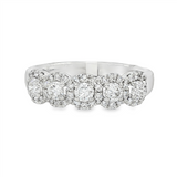 14K White Gold Classic Natural Diamonds Band