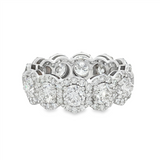 18K White Gold Eternity Natural Diamonds Band