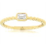 14K Yellow Gold Stackable Natural Diamonds Ring