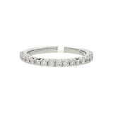 14K White Gold Classic Natural Diamonds Band