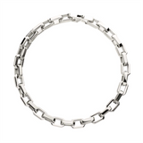 8mm Polished Finish Stainless Steel Paperclip Chain Bracelet