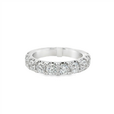 14K White Gold Classic Natural Diamonds Band