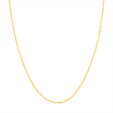 14K Yellow Gold 18 Inches Bead Chain