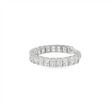 14K White Gold Radiant Lab Grown Diamond Modern Band