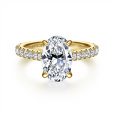 14K Yellow Gold 'Gaia' Classic Oval Natural Diamonds Engagement Ring