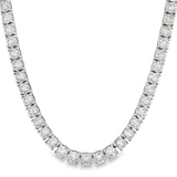 18K White Gold Natural Diamonds Tennis Necklace