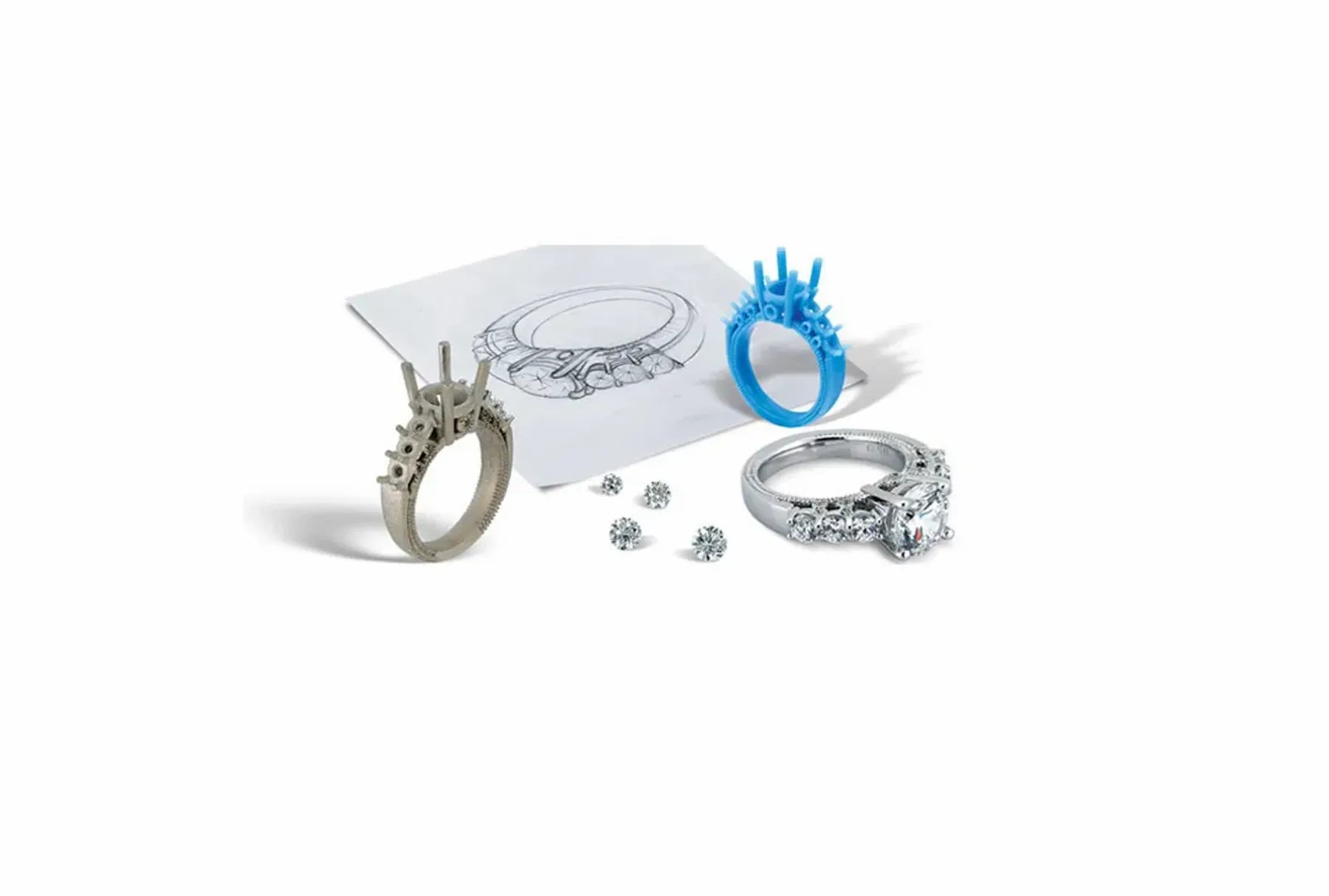 3d printed engagement ring.