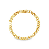 JT ESTATE 14K Yellow Gold 7Mm Heavy Curb Bracelet