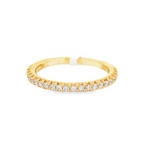 14K Yellow Gold Classic Natural Diamonds Band