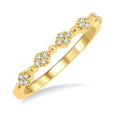 14K Yellow Gold Stackable Natural Diamonds Ring