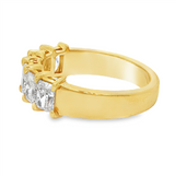 18K Yellow Gold Bold Diamond Anniversary Natural Diamonds Band