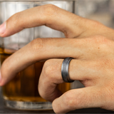 Grey Tantalum ‘The Limerick’ 7mm Love Knot Triangle Wedding Band