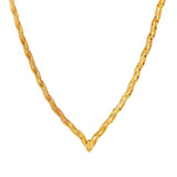 JT ESTATE 14K Yellow Gold 18 Inch Braided Herringbone Chain