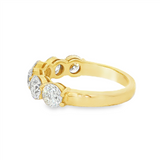 18K Yellow Gold Bold Diamond Anniversary Natural Diamonds Band