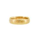 JT ESTATE 14K Yellow Gold 4.7mm Domed Half Round Wedding Band