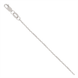 14K White Gold 16 Inches Bevelled Rolo Chain