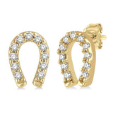 10K Yellow Gold Petite Horseshoe Earrings