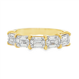 18K Yellow Gold East West Bold Diamond Anniversary Ring