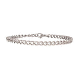 4.35mm Titanium Flat Curb Chain Bracelet