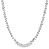 14K White Gold Natural Diamonds Tennis Necklace