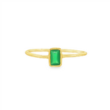 18K Yellow Gold Vermeil Green Onyx Classic Ring