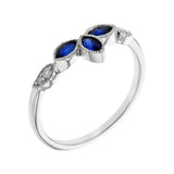 14K Yellow Gold Marquise Sapphire Enhancer Ring