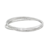 JT ESTATE Sterling Silver Three-In-One Bangle Bracelet