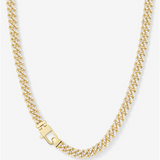 18K Yellow Gold Overlay 6.8Mm 'Julian' Cubic Zirconia Cuban Chain